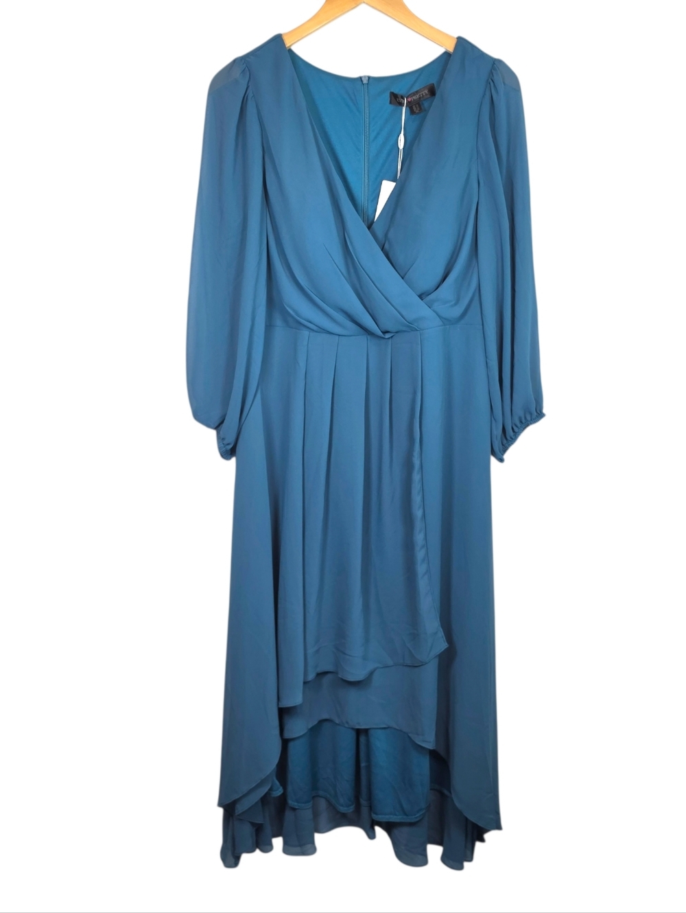 Ever Pretty Chiffon Dress Sz 12 Wedding Guest Prom Wrap Front V Neck Layered NWT